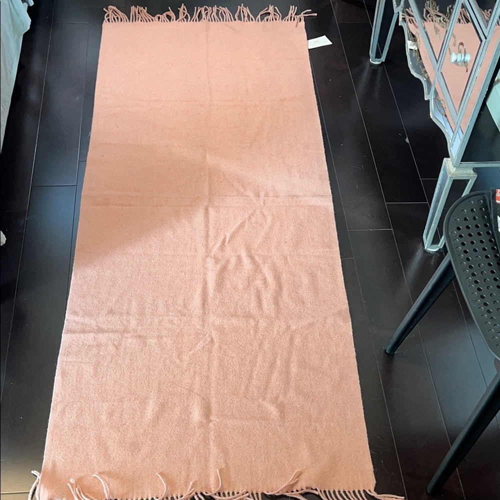 H by Halston Blush Pink Fringed Bath Scarf